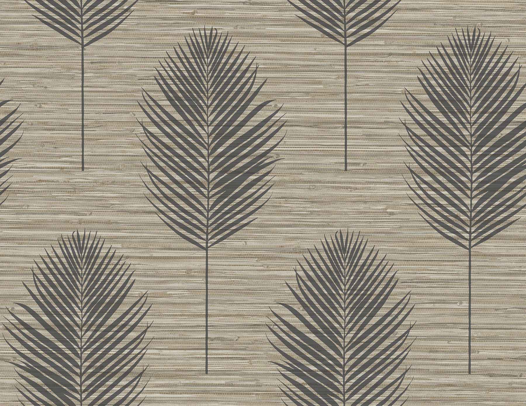 A-Street Prints Bali Light Brown Fern Wallpaper, 27-in by 27-ft