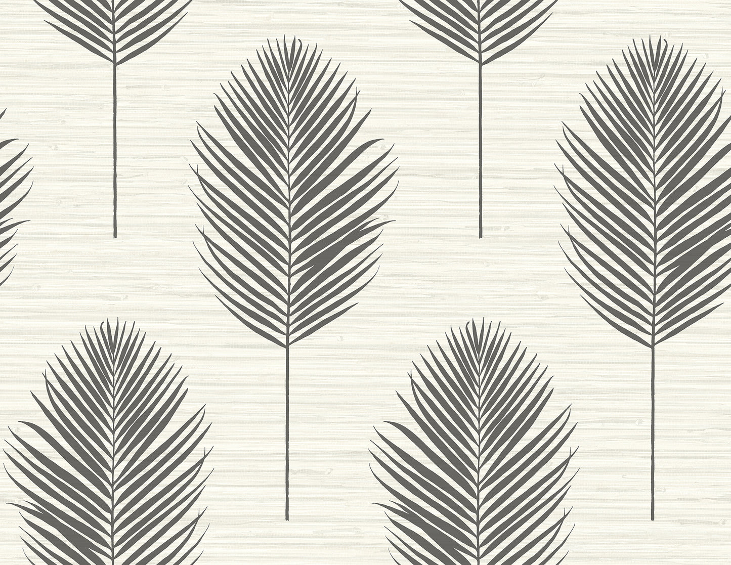 A-Street Prints Bali Black Fern Wallpaper, 27-in by 27-ft