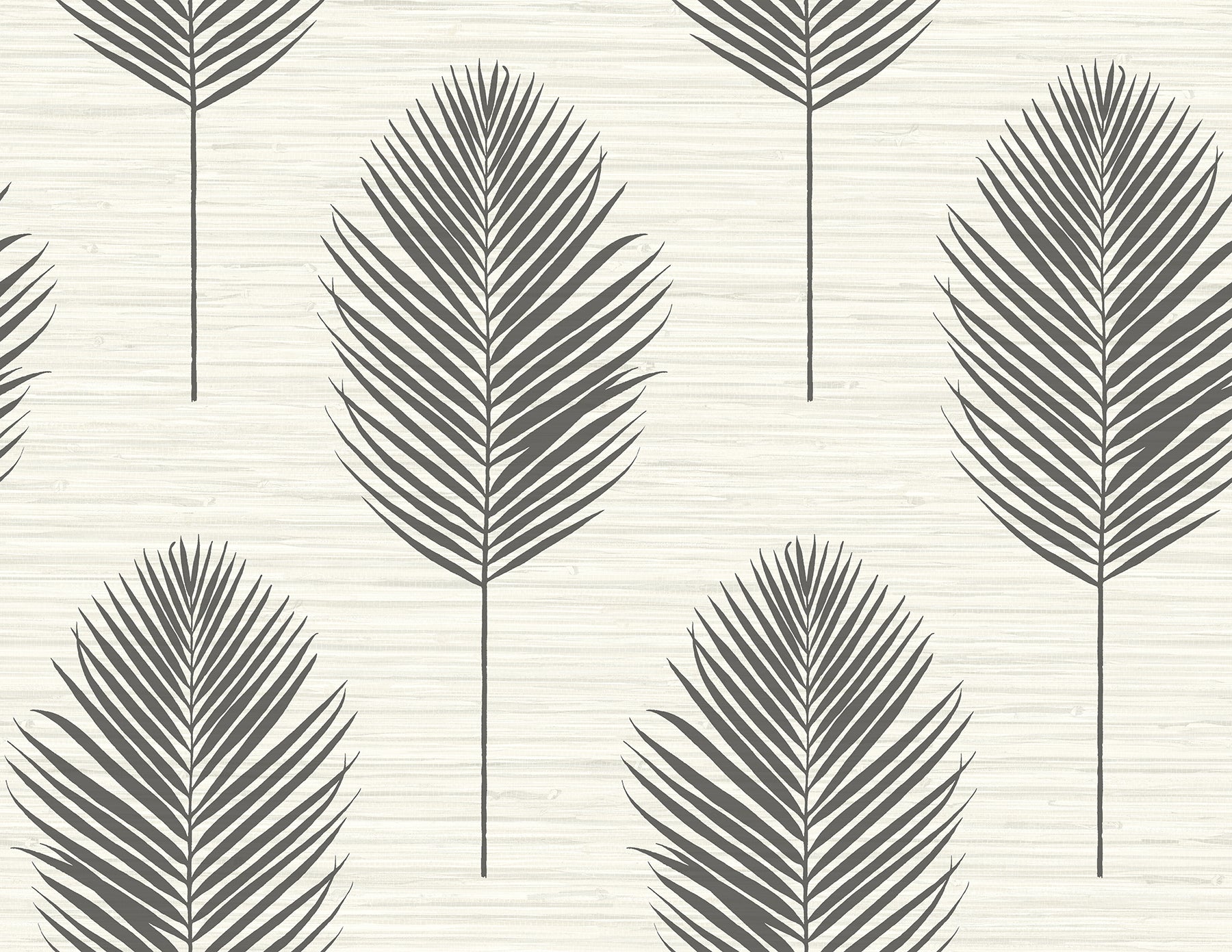 A-Street Prints Bali Black Fern Wallpaper, 27-in by 27-ft