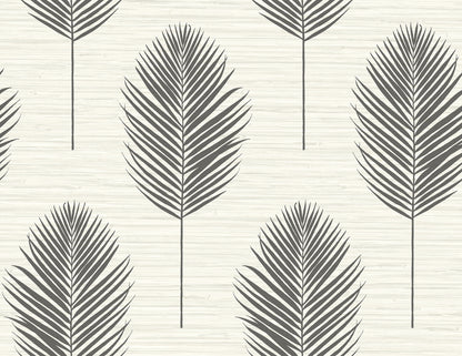 A-Street Prints Bali Black Fern Wallpaper, 27-in by 27-ft