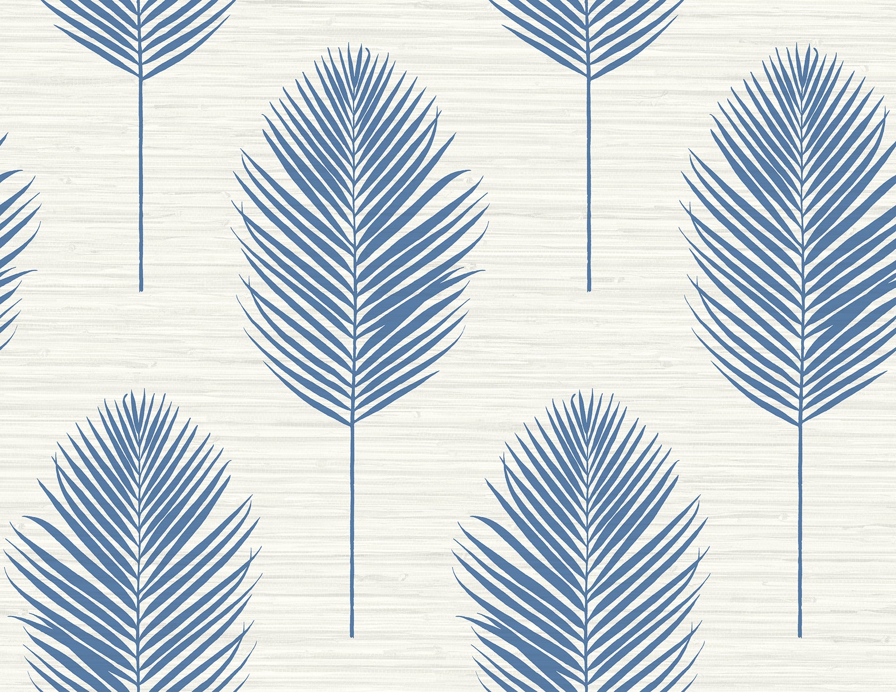 A-Street Prints Bali Blue Fern Wallpaper, 27-in by 27-ft