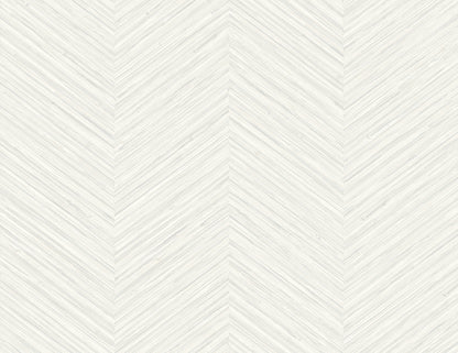 A-Street Prints Apex White Weave Wallpaper, 27-in by 27-ft