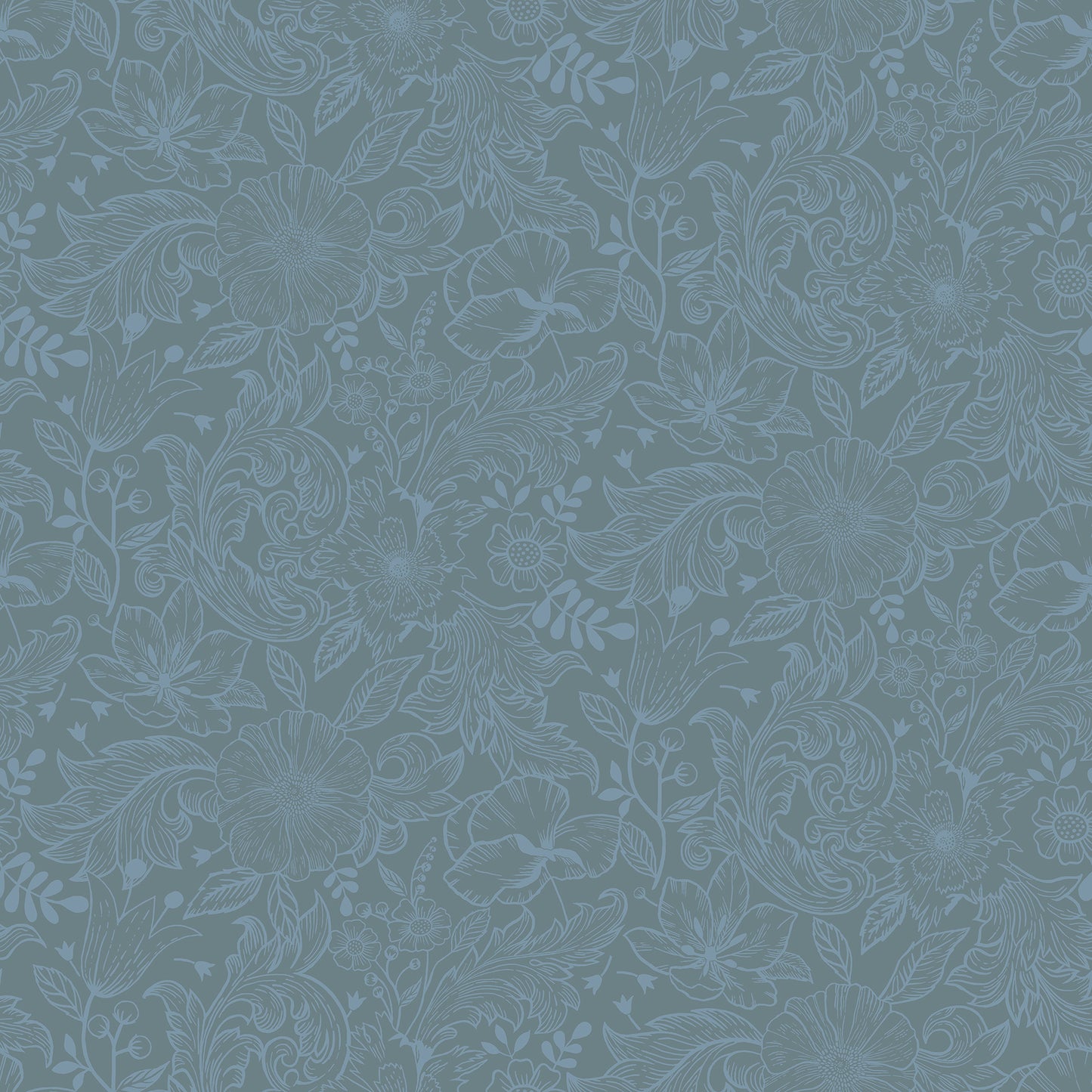 A-Street Prints Wilma Blue Block Print Wallpaper, 20.9-in by 33-ft