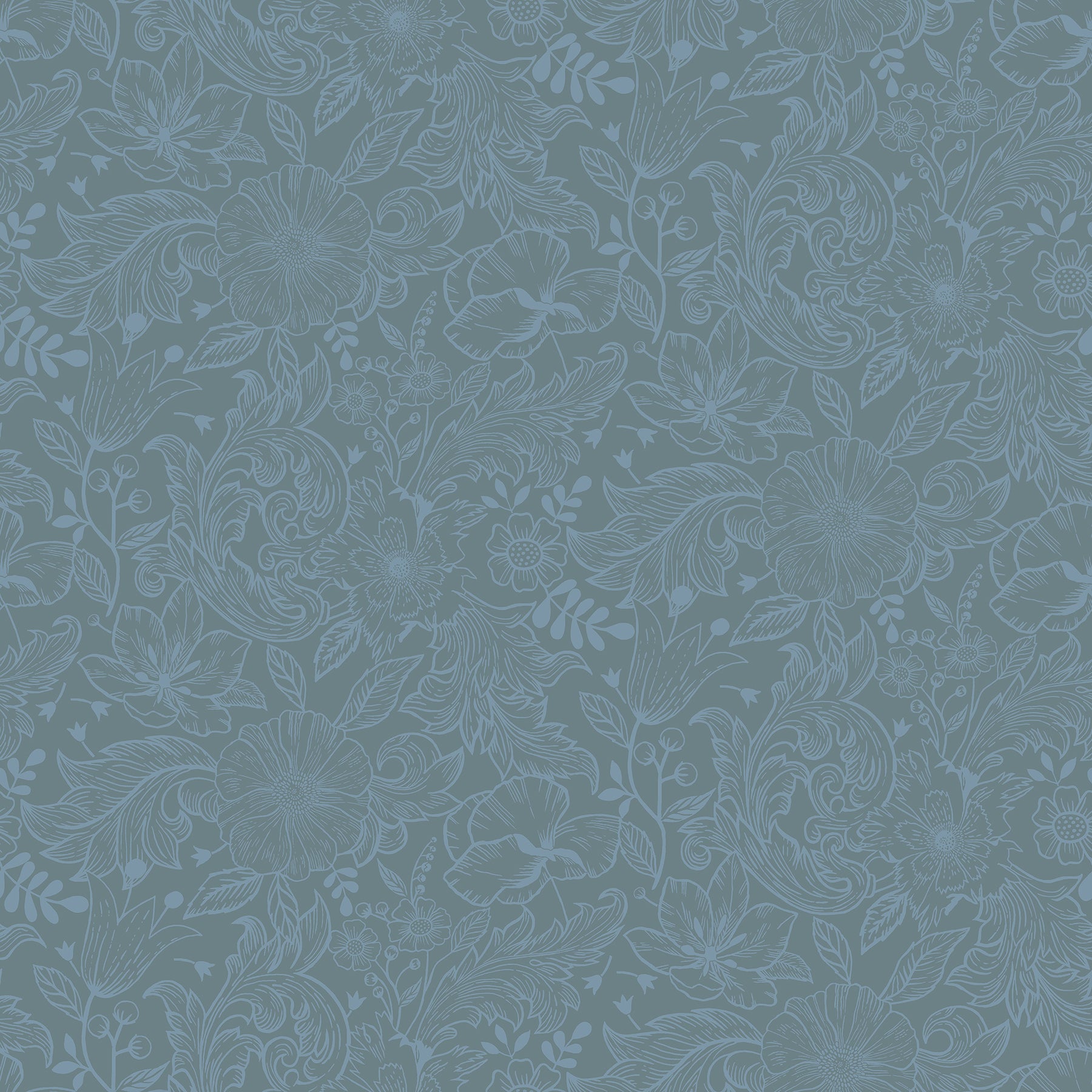 A-Street Prints Wilma Blue Block Print Wallpaper, 20.9-in by 33-ft