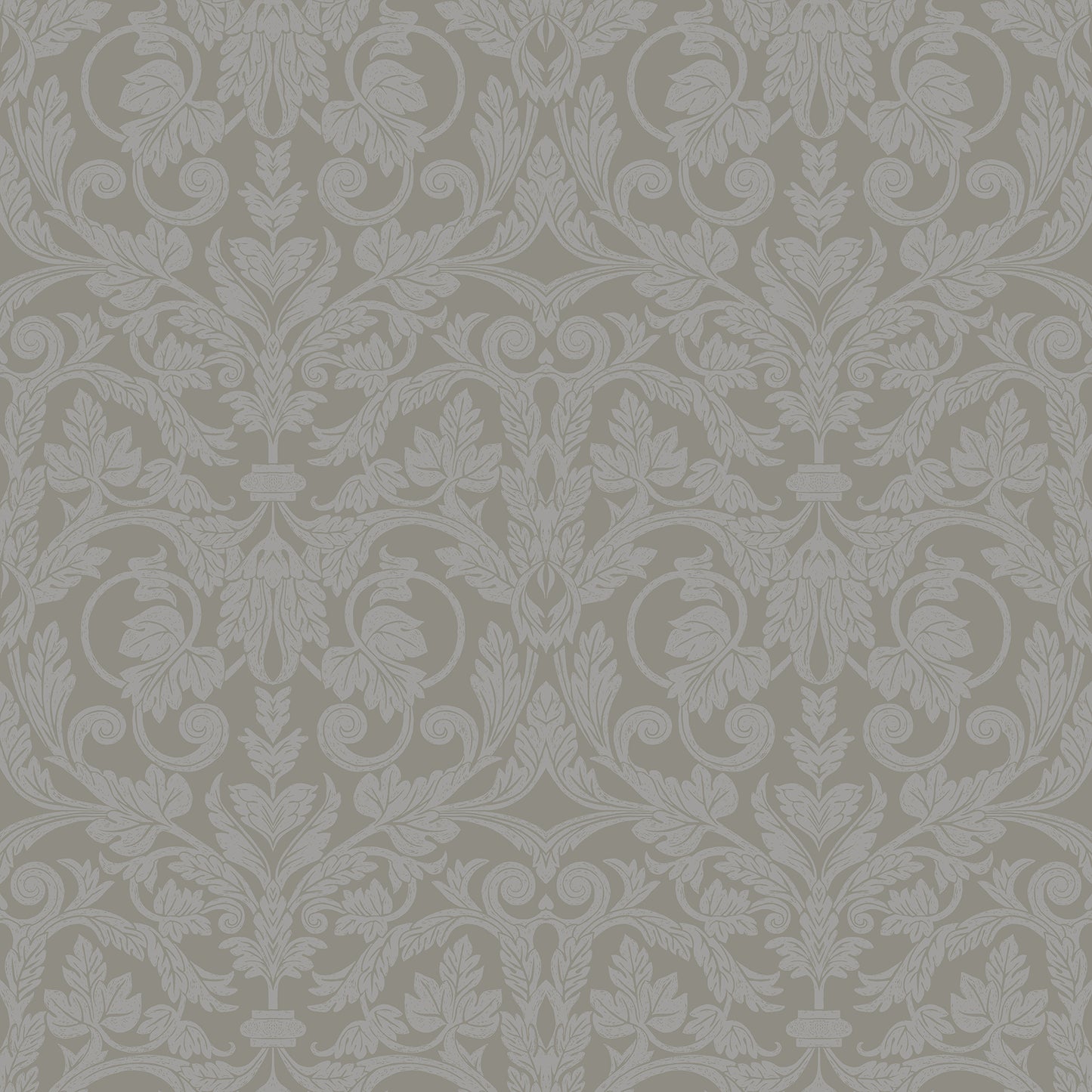 A-Street Prints Rosali Grey Scroll Damask Wallpaper, 20.9-in by 33-ft