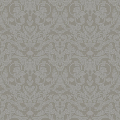 A-Street Prints Rosali Grey Scroll Damask Wallpaper, 20.9-in by 33-ft