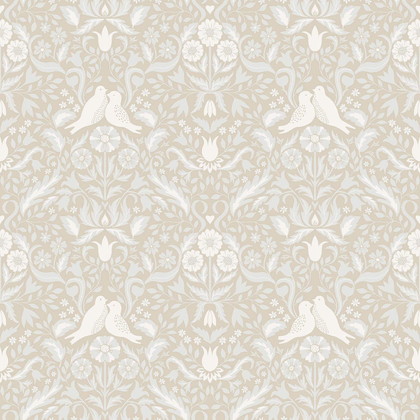 A-Street Prints Niki Beige Country Kitsch Wallpaper, 20.9-in by 33-ft