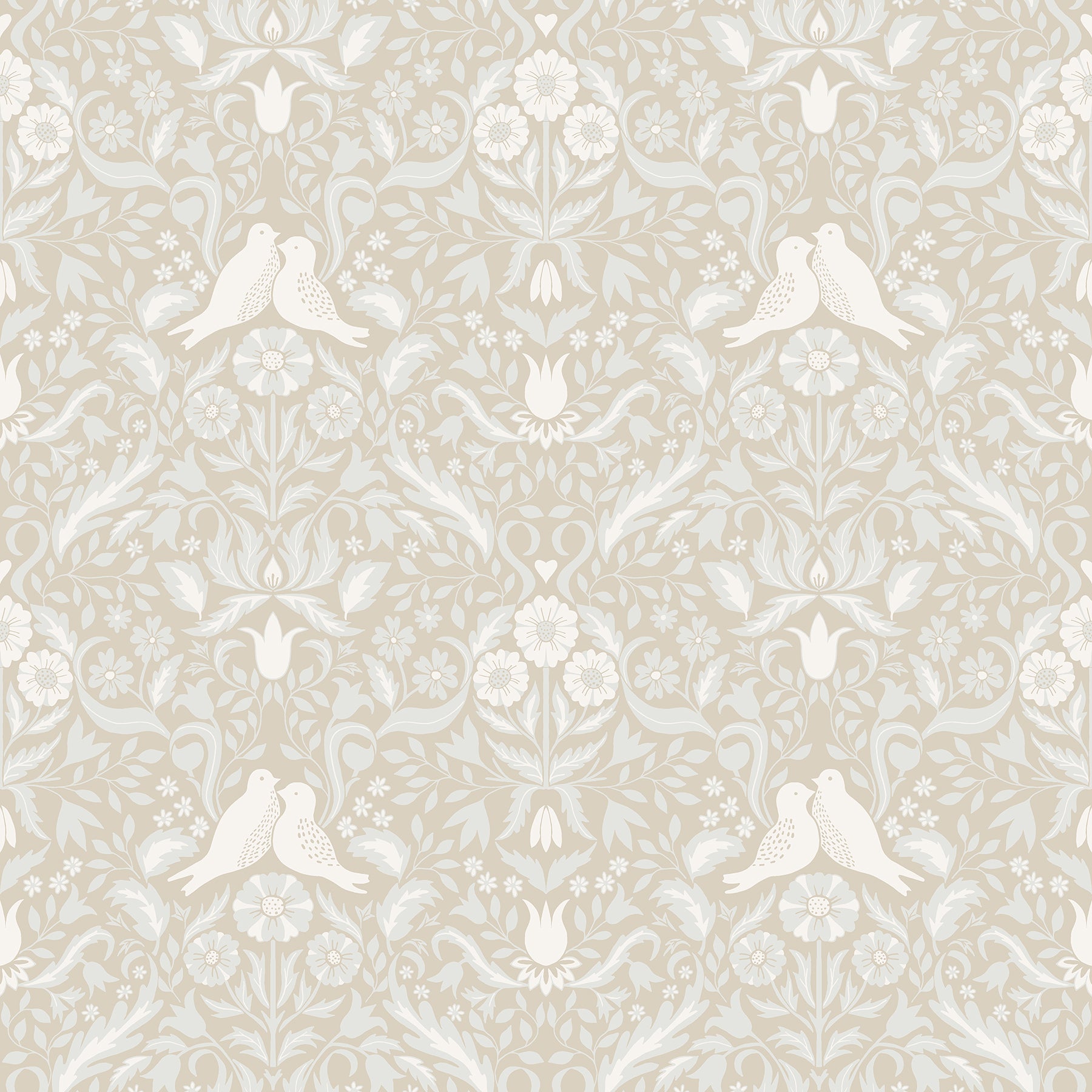 A-Street Prints Niki Beige Country Kitsch Wallpaper, 20.9-in by 33-ft