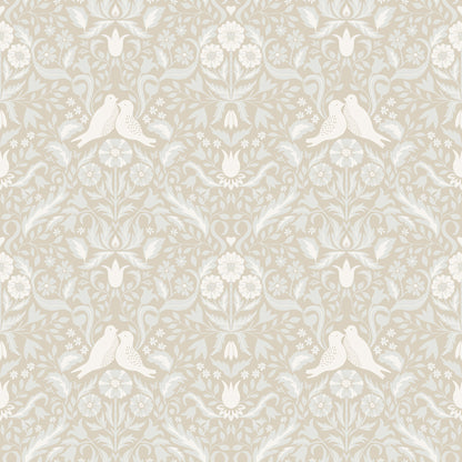 A-Street Prints Niki Beige Country Kitsch Wallpaper, 20.9-in by 33-ft