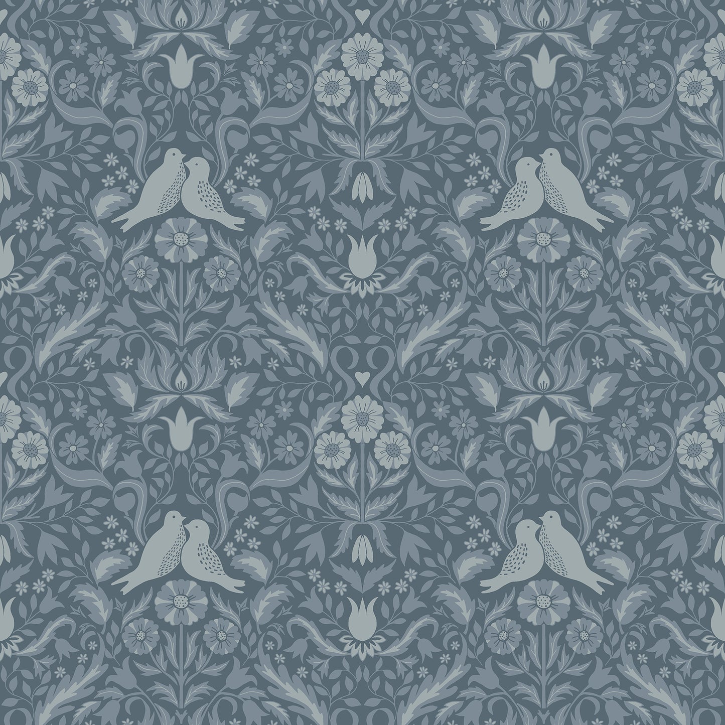 A-Street Prints Niki Blue Country Kitsch Wallpaper, 20.9-in by 33-ft