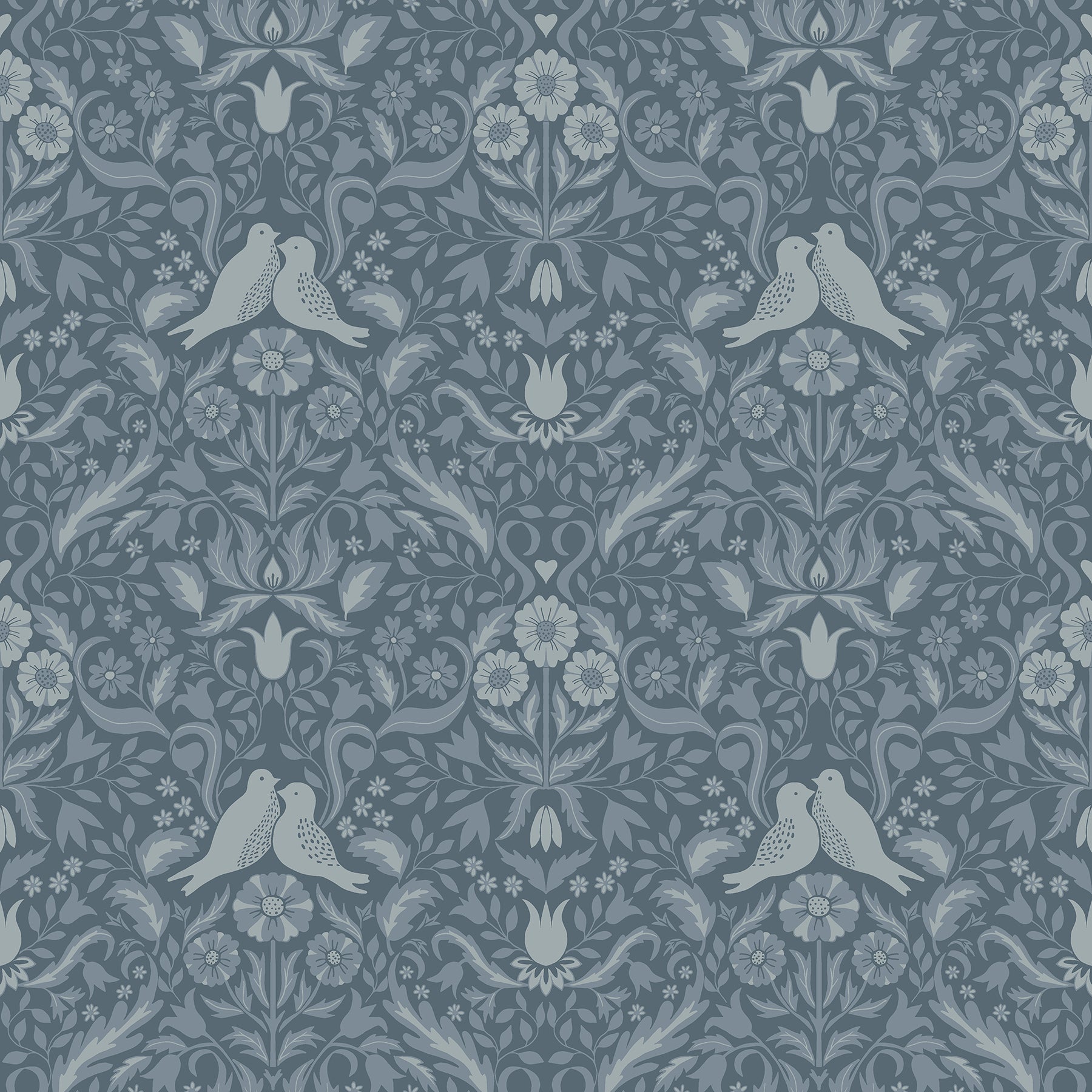 A-Street Prints Niki Blue Country Kitsch Wallpaper, 20.9-in by 33-ft