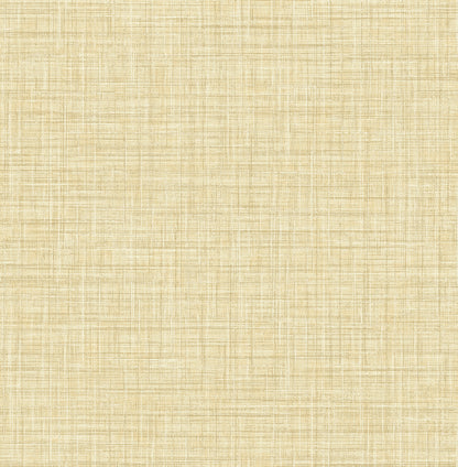 A-Street Prints Tuckernuck Gold Linen Wallpaper, 20.5-in by 33-ft