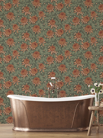 A-Street Prints Arthur Green Thistle Wallpaper, 20.9-in by 33-ft