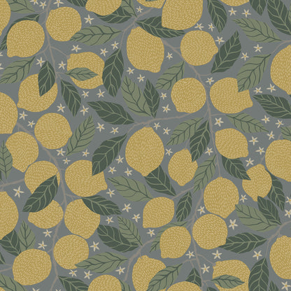 A-Street Prints Lemona Blue Fruit Tree Wallpaper, 20.9-in by 33-ft