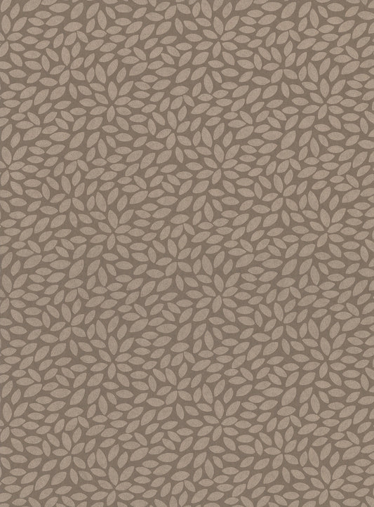 Lucky Day Deschia Light Brown Abstract Leaves Wallpaper, 21-in by 33-ft