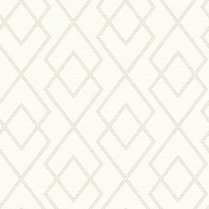 Chesapeake Blaze White Trellis Wallpaper, 20.5-in by 33-ft