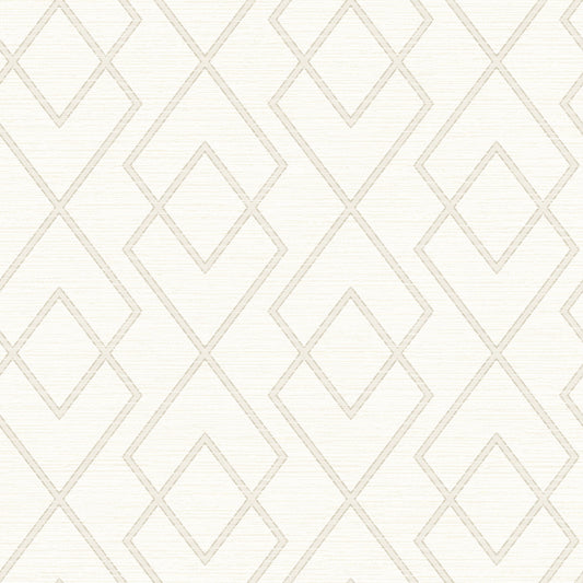 Chesapeake Blaze White Trellis Wallpaper, 20.5-in by 33-ft