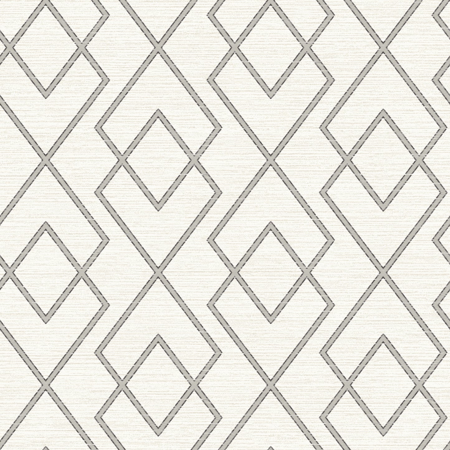 Chesapeake Blaze Cream Trellis Wallpaper, 20.5-in by 33-ft