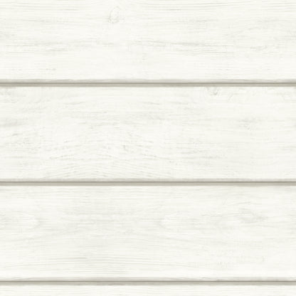 Chesapeake Cassidy Off White Wood Planks Wallpaper, 20.5-in by 33-ft