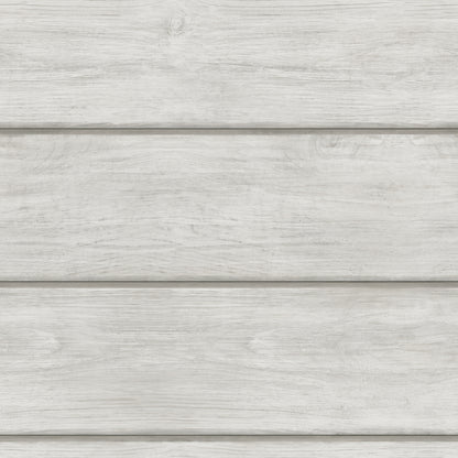 Chesapeake Cassidy Light Grey Wood Planks Wallpaper, 20.5-in by 33-ft