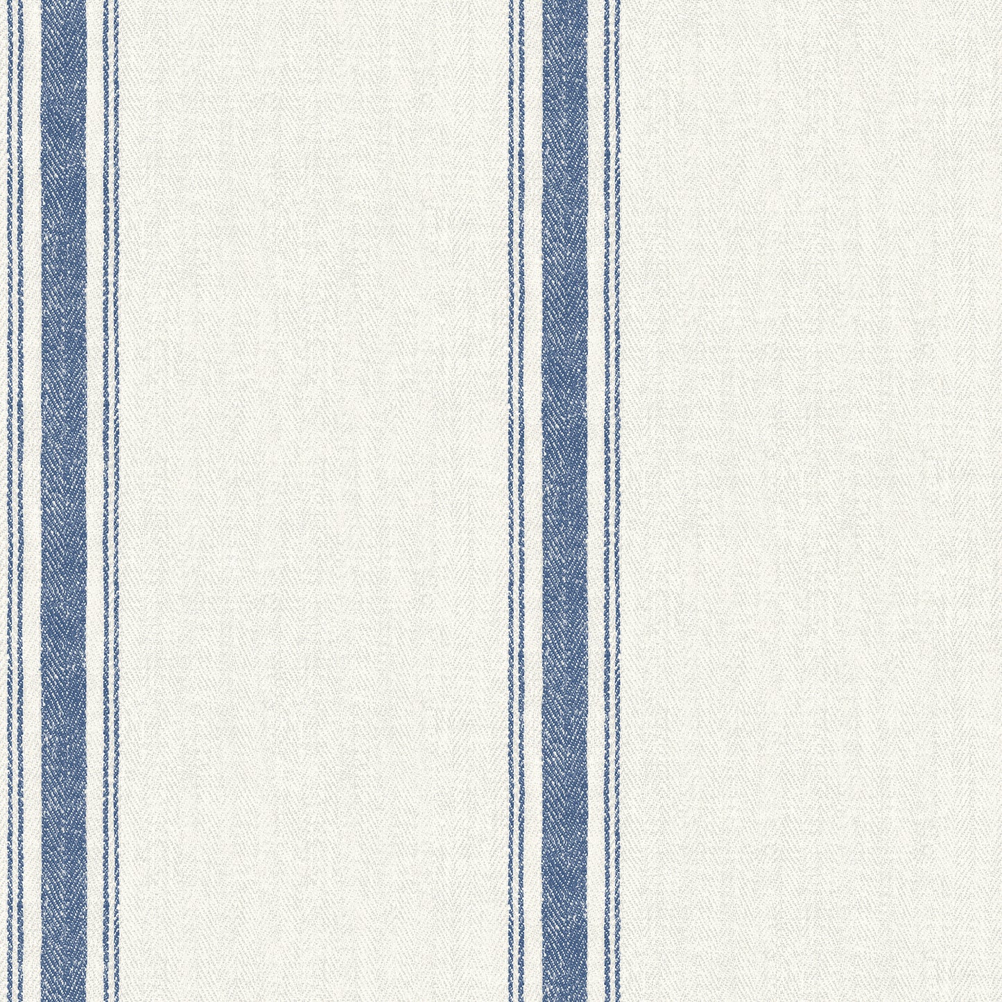 Chesapeake Linette Blue Fabric Stripe Wallpaper, 20.5-in by 33-ft