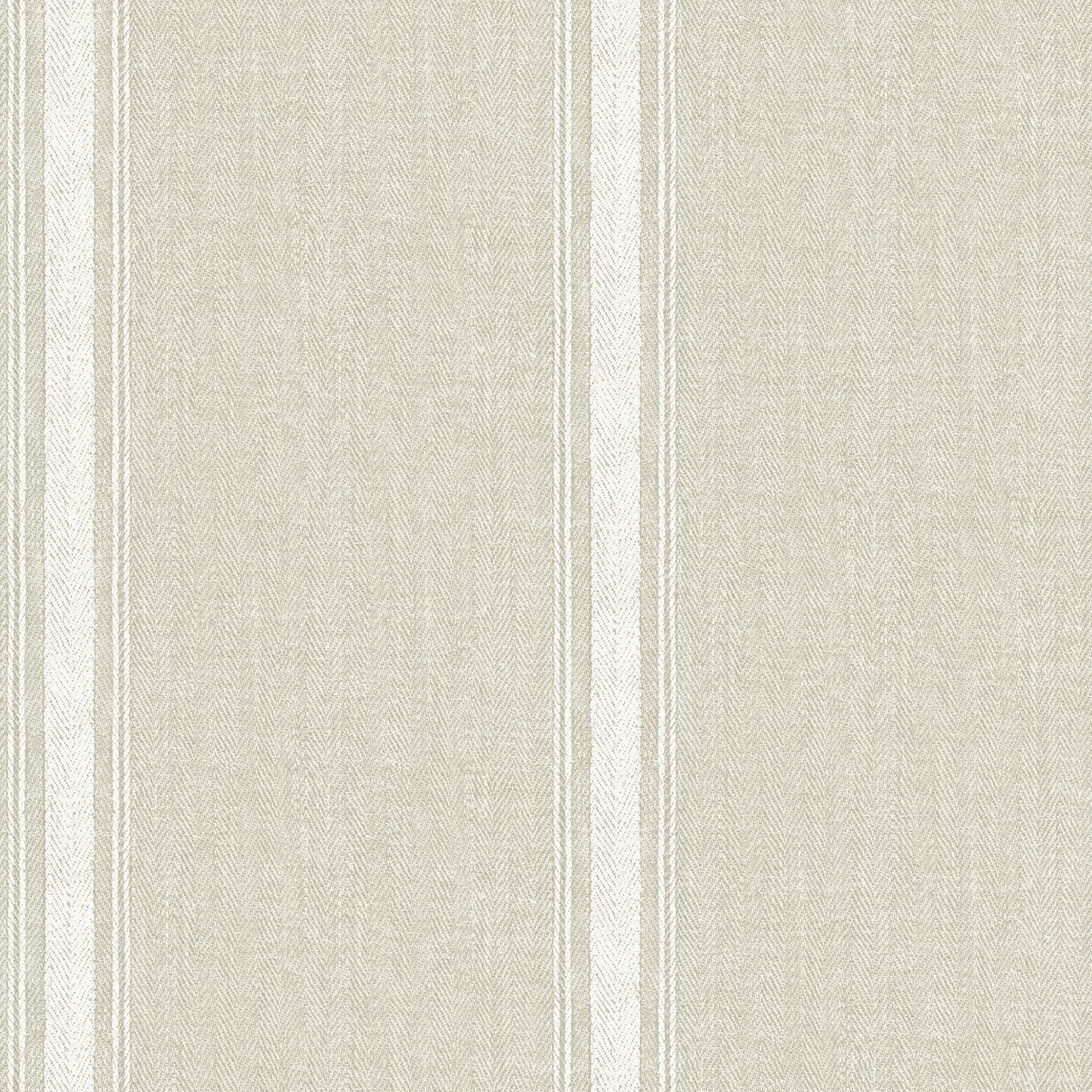 Chesapeake Linette Light Grey Fabric Stripe Wallpaper, 20.5-in by 33-ft