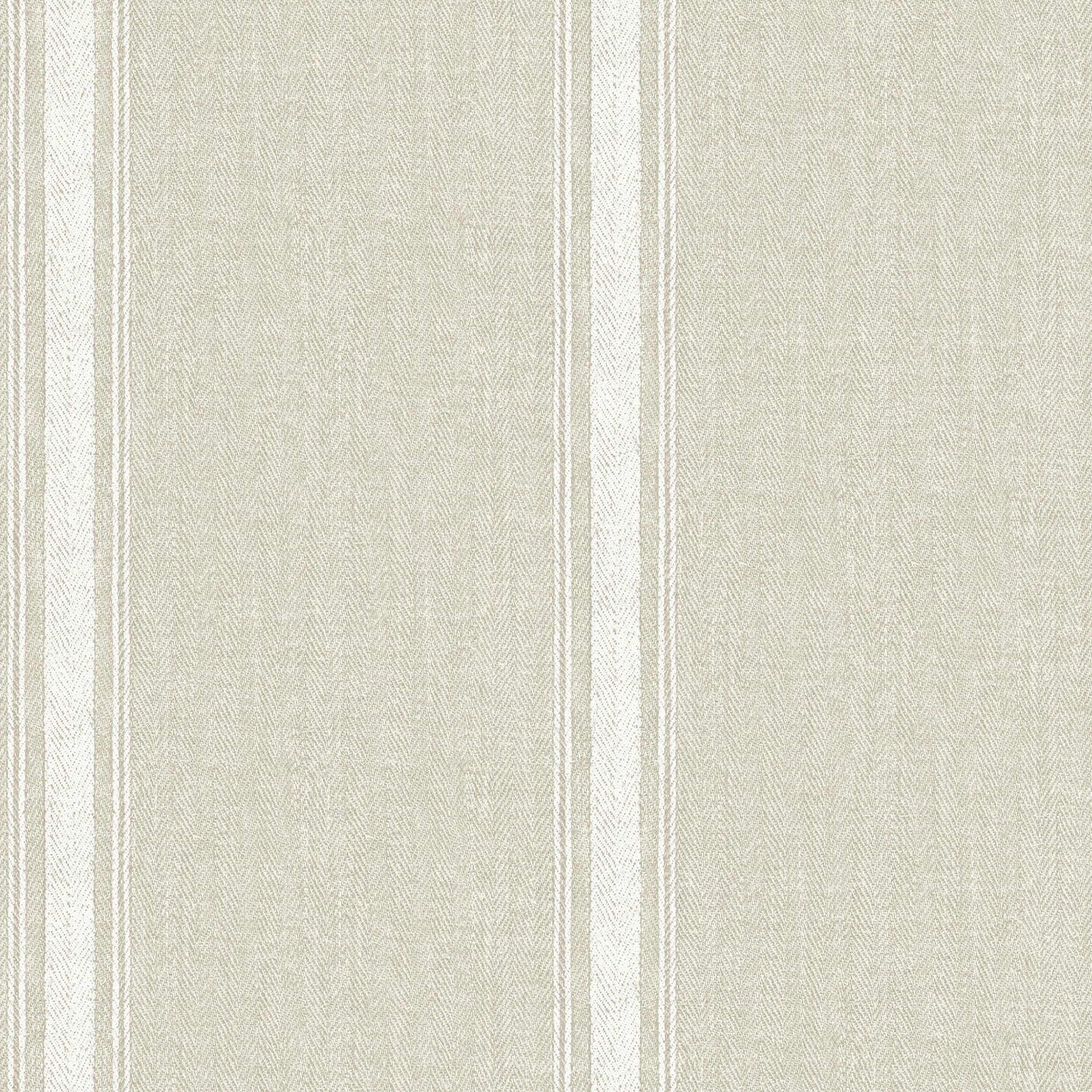 Chesapeake Linette Light Grey Fabric Stripe Wallpaper, 20.5-in by 33-ft