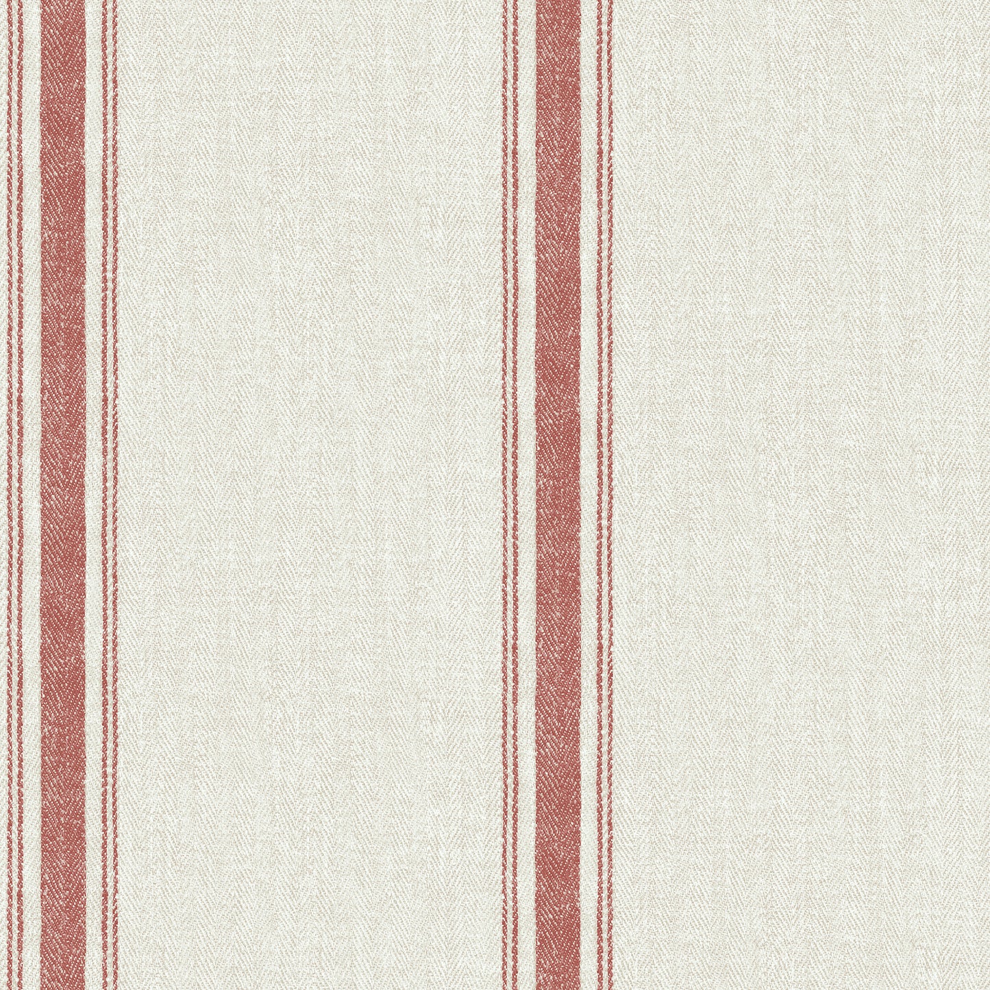 Chesapeake Linette Burnt Sienna Fabric Stripe Wallpaper, 20.5-in by 33-ft