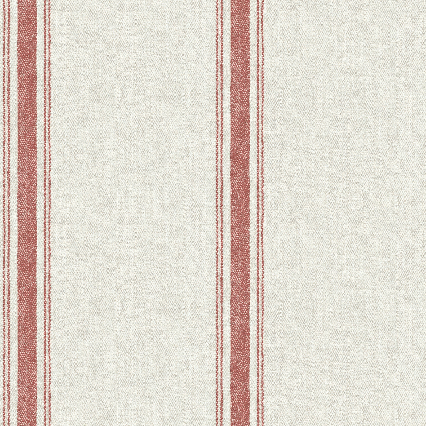 Chesapeake Linette Burnt Sienna Fabric Stripe Wallpaper, 20.5-in by 33-ft