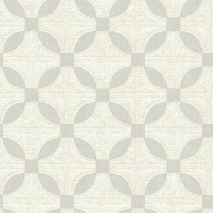 Chesapeake Justice Light Grey Quilt Wallpaper, 20.5-in by 33-ft