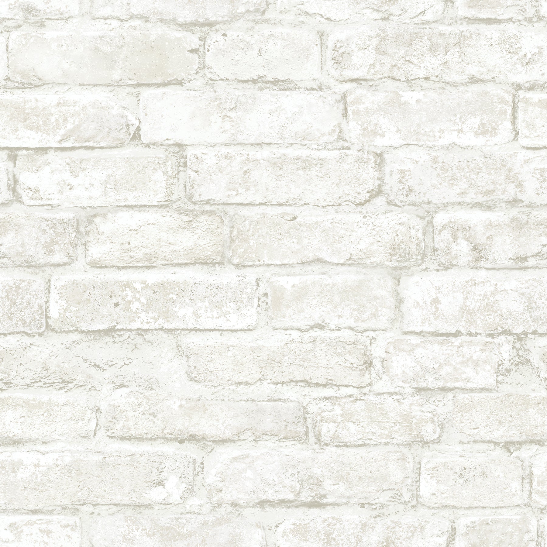 Chesapeake Arlington Off White Brick Wallpaper, 20.5-in by 33-ft