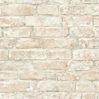 Chesapeake Arlington Multicolor Brick Wallpaper, 20.5-in by 33-ft