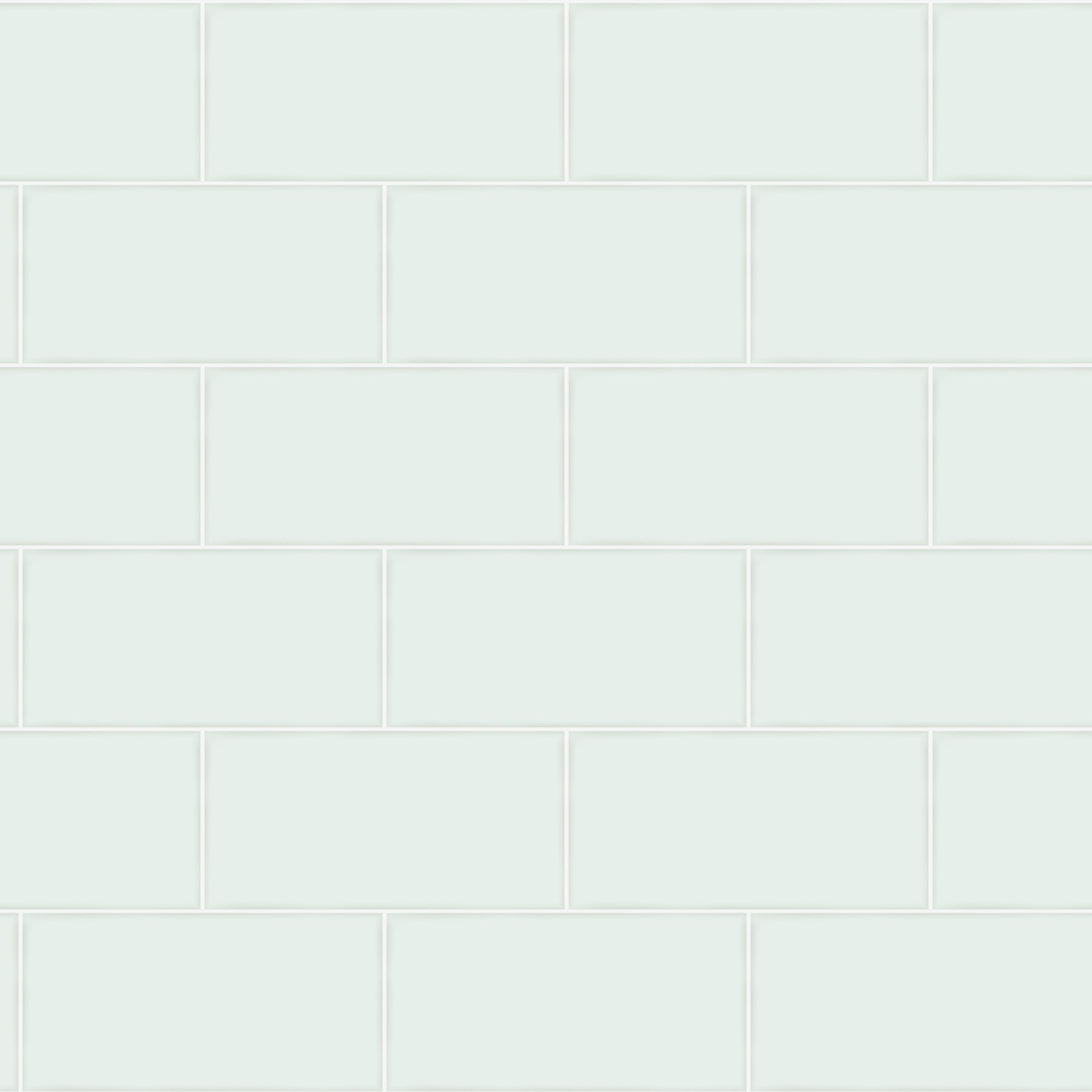 Chesapeake Freedom Mint Subway Tile Wallpaper, 20.5-in by 33-ft