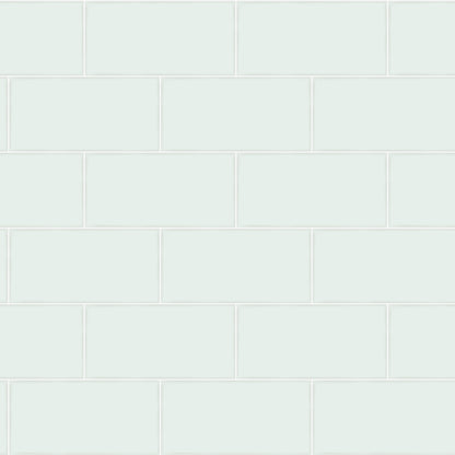 Chesapeake Freedom Mint Subway Tile Wallpaper, 20.5-in by 33-ft