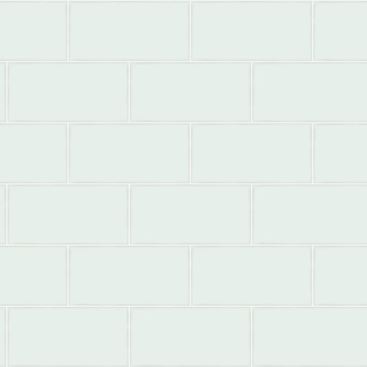 Chesapeake Freedom Mint Subway Tile Wallpaper, 20.5-in by 33-ft