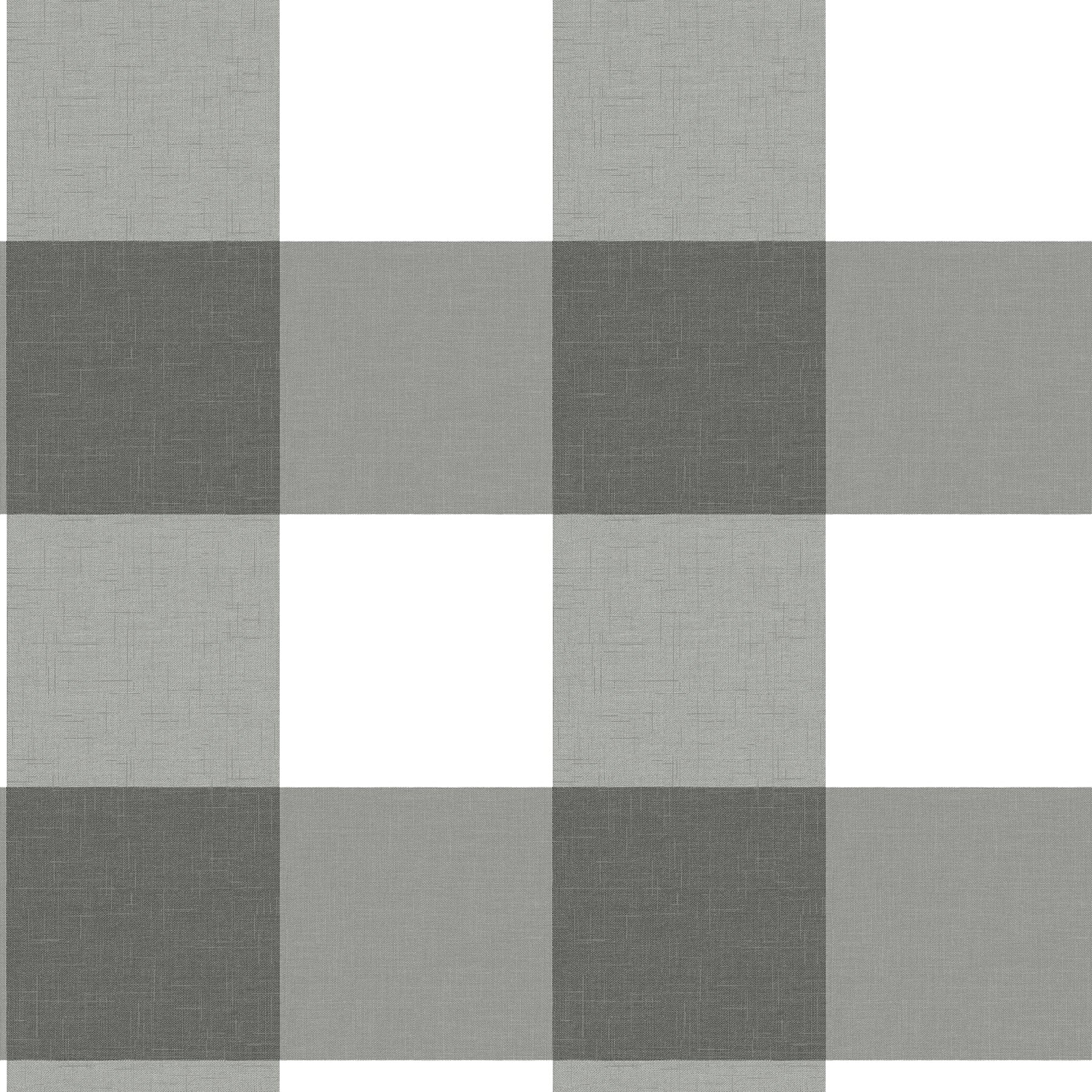 Chesapeake Amos Black Gingham Wallpaper, 20.5-in by 33-ft