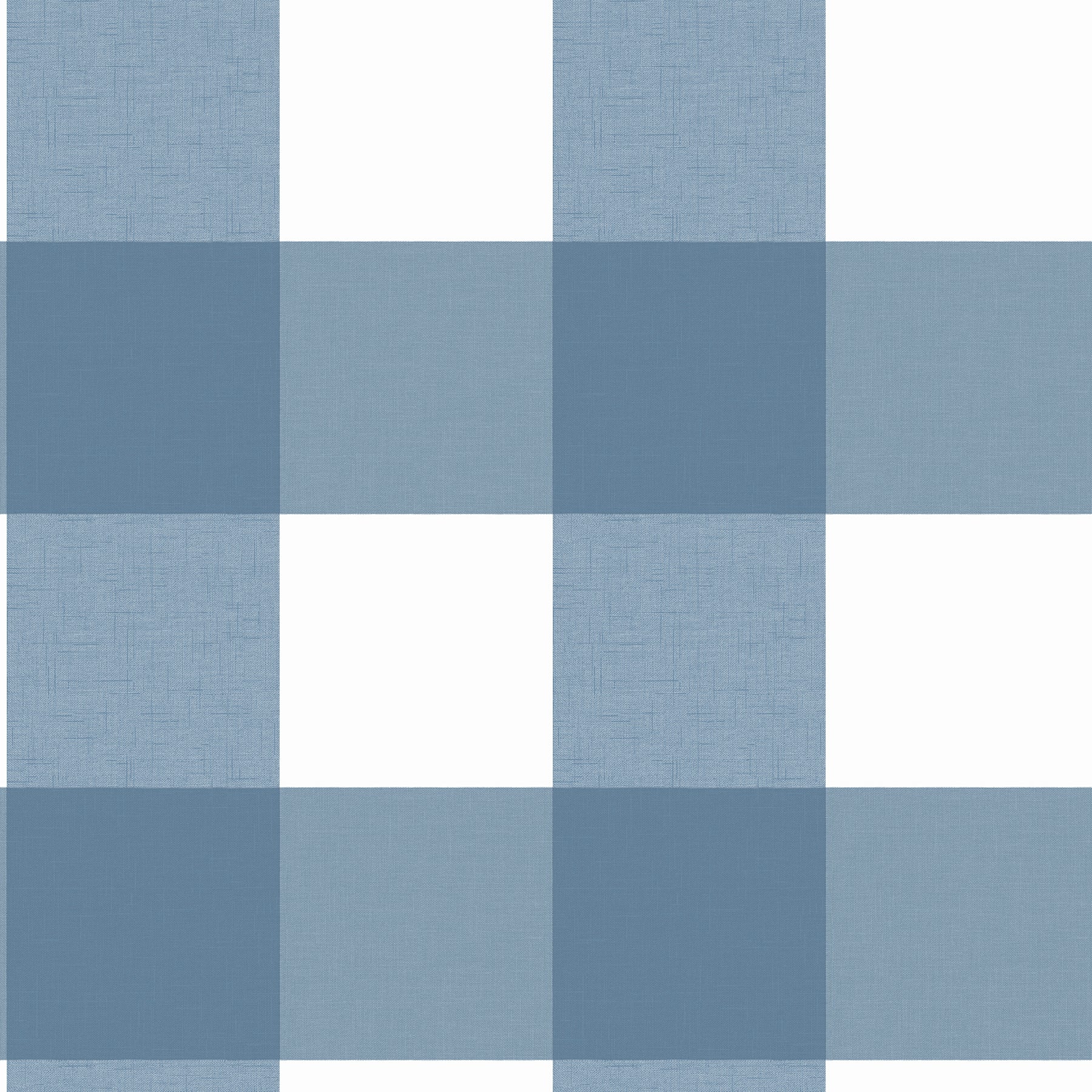 Chesapeake Amos Blue Gingham Wallpaper, 20.5-in by 33-ft