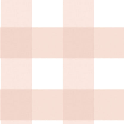 Chesapeake Amos Light Pink Gingham Wallpaper, 20.5-in by 33-ft