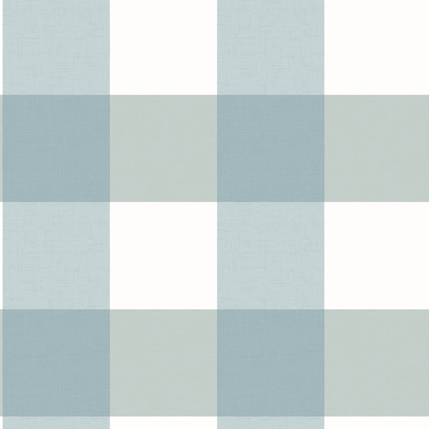 Chesapeake Amos Teal Gingham Wallpaper, 20.5-in by 33-ft