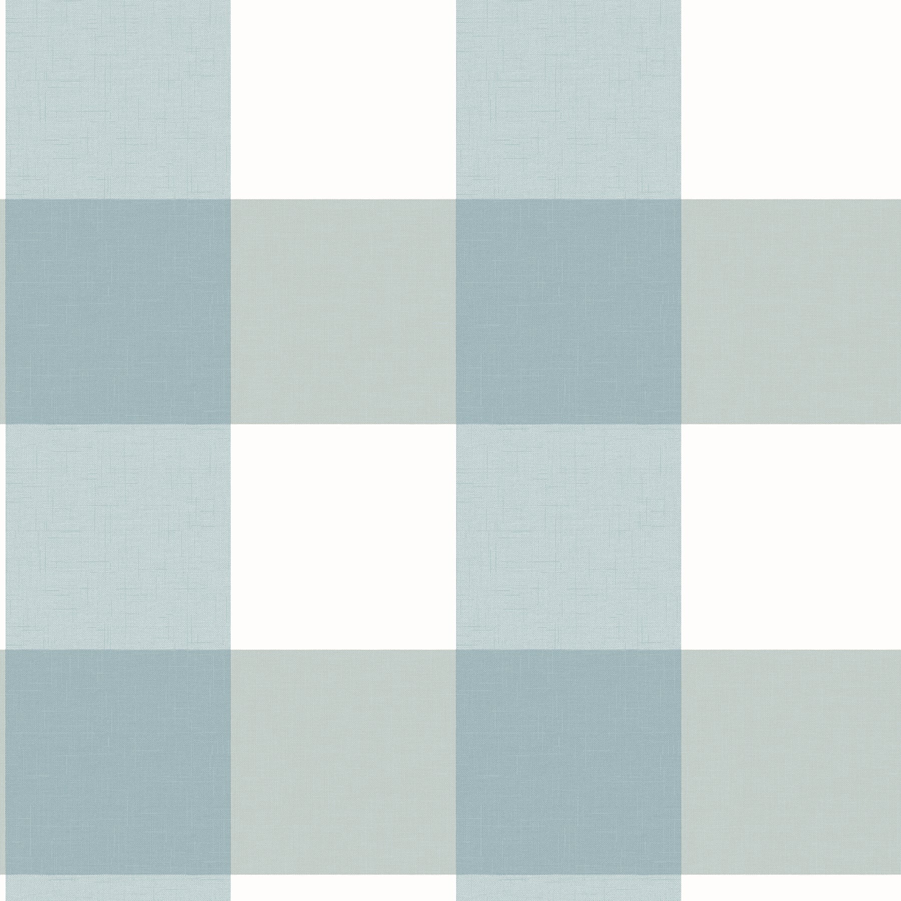 Chesapeake Amos Teal Gingham Wallpaper, 20.5-in by 33-ft