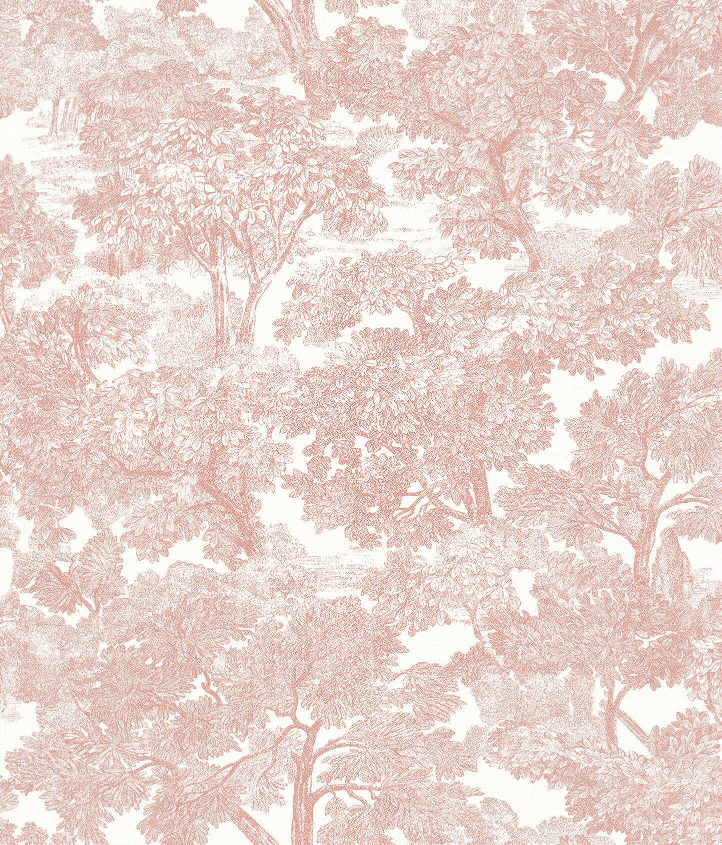 Chesapeake Spinney Rose Rose Toile Wallpaper, 20.5-in by 33-ft