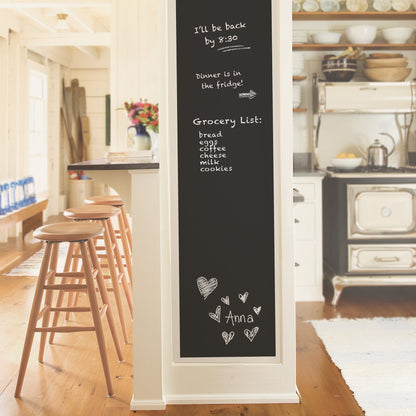 Chesapeake Elias Black Vintage Chalkboard P&S Wallpaper, 20.5-in by 18-ft