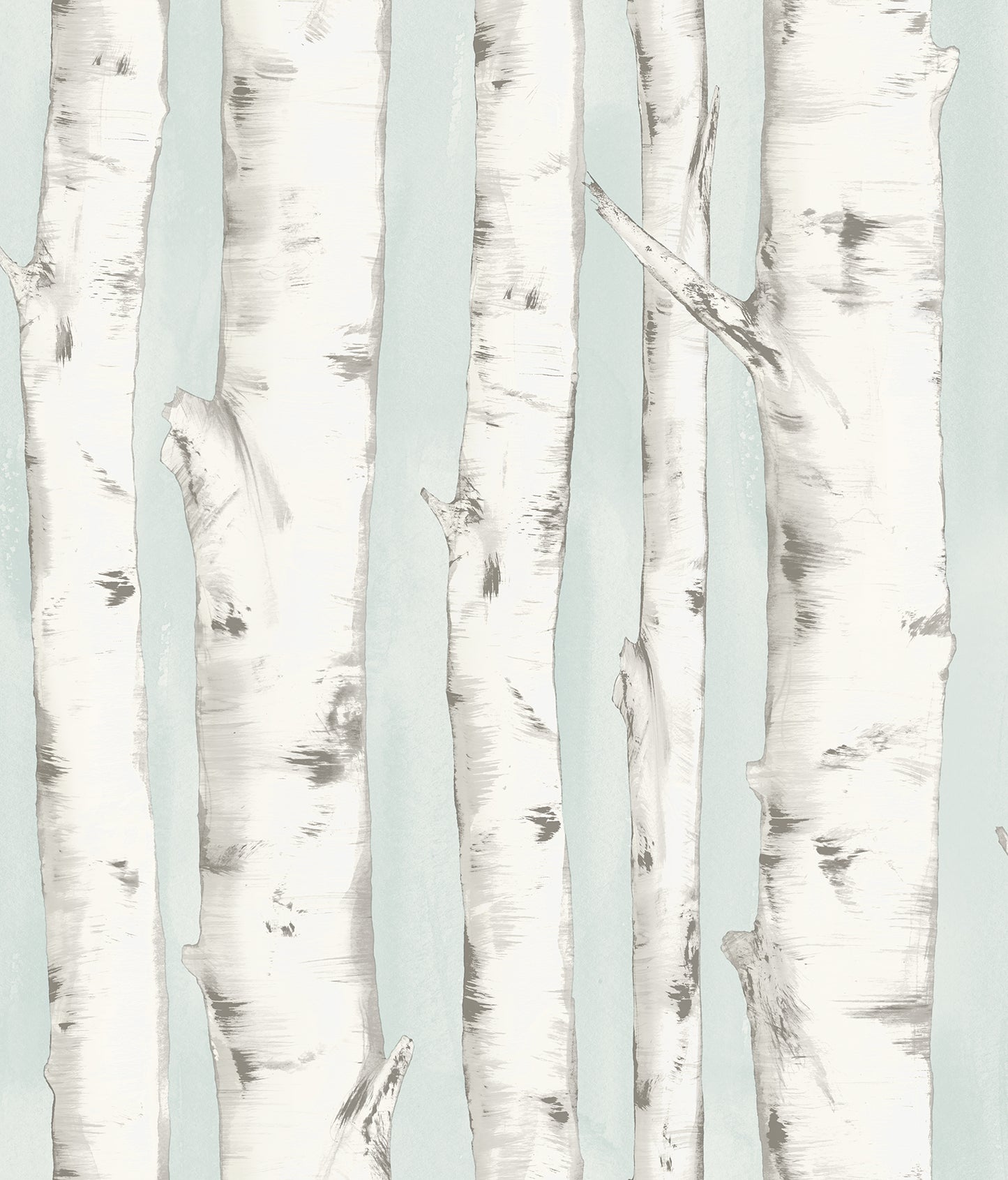 Chesapeake Pioneer Light Blue Birch Tree Wallpaper, 20.5-in by 33-ft