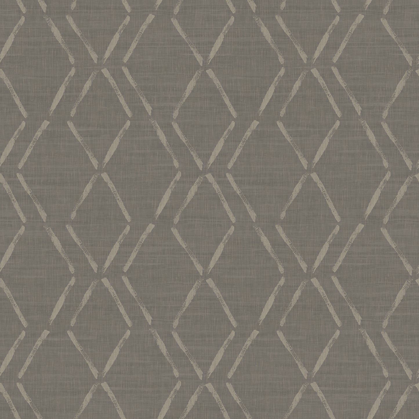 Chesapeake Tapa Brown Trellis Wallpaper, 20.5-in by 33-ft