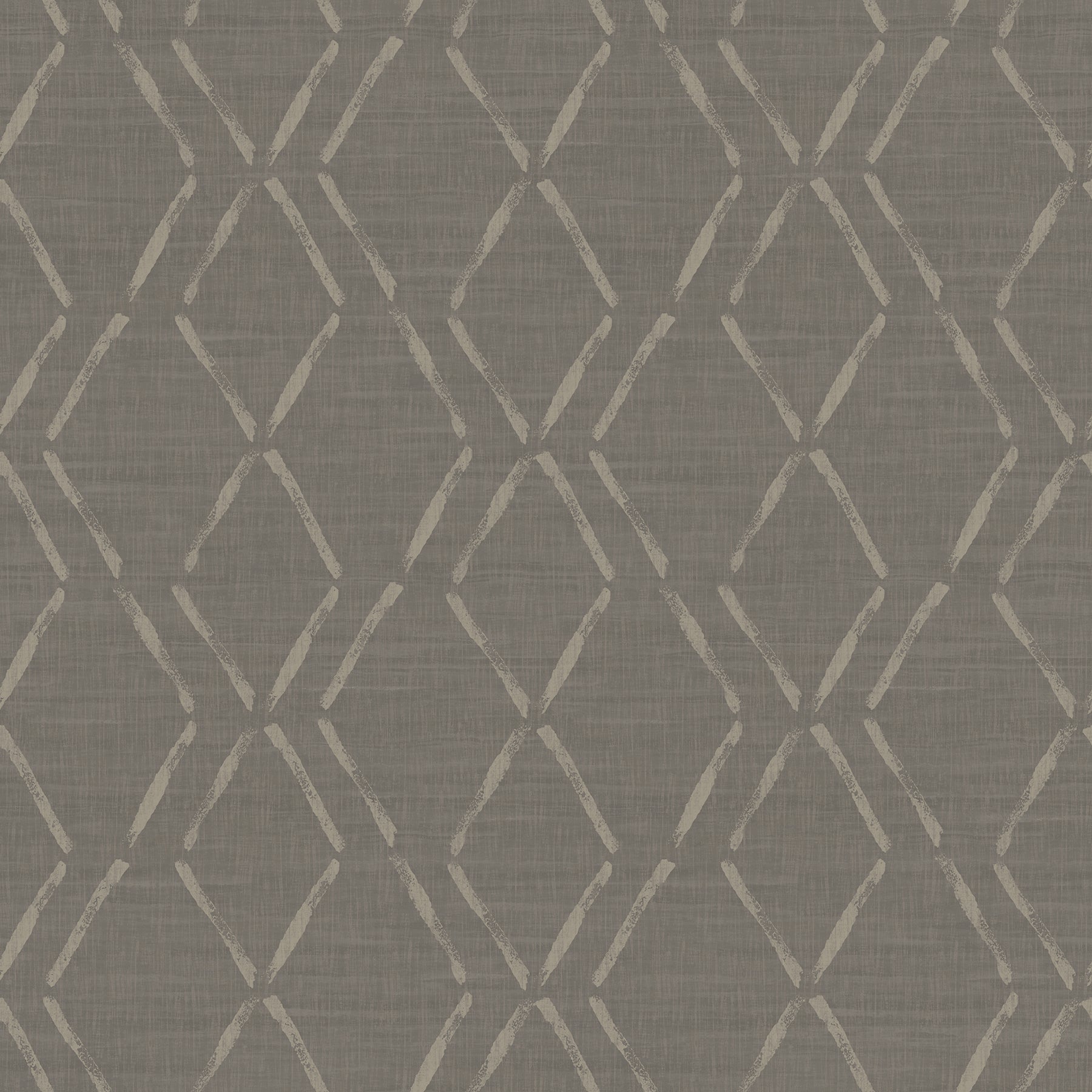 Chesapeake Tapa Brown Trellis Wallpaper, 20.5-in by 33-ft