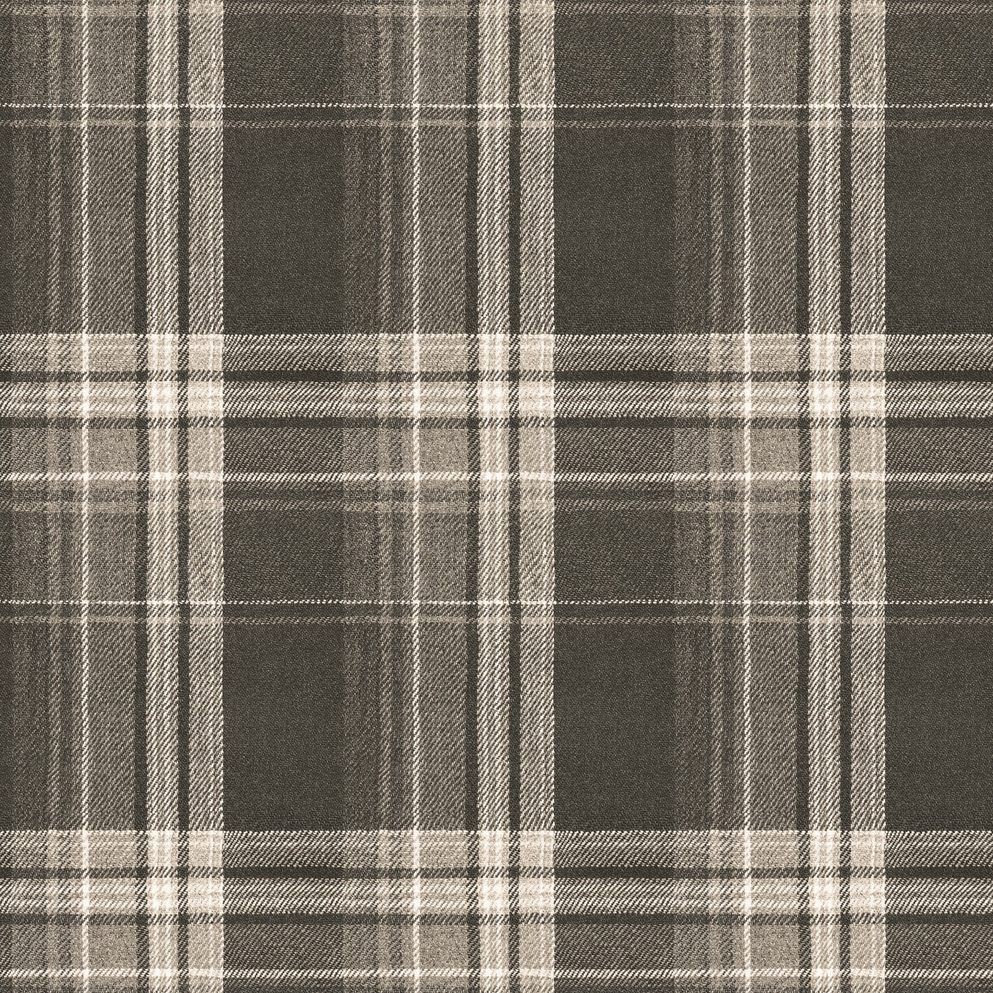 Chesapeake Saranac Dark Brown Flannel Wallpaper, 20.5-in by 33-ft