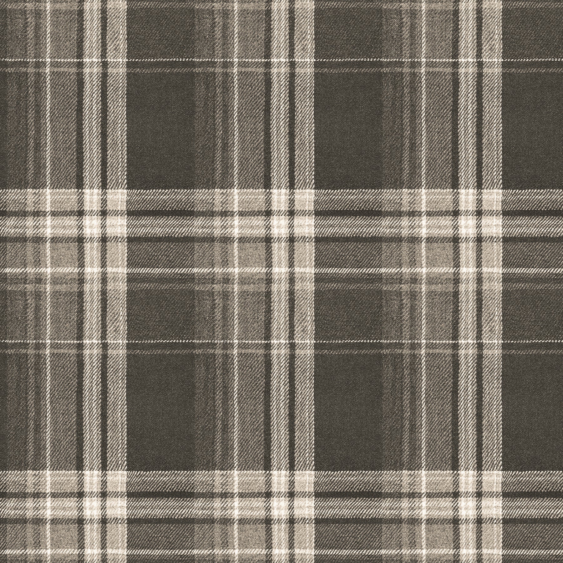 Chesapeake Saranac Dark Brown Flannel Wallpaper, 20.5-in by 33-ft