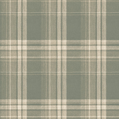 Chesapeake Saranac Sage Flannel Wallpaper, 20.5-in by 33-ft