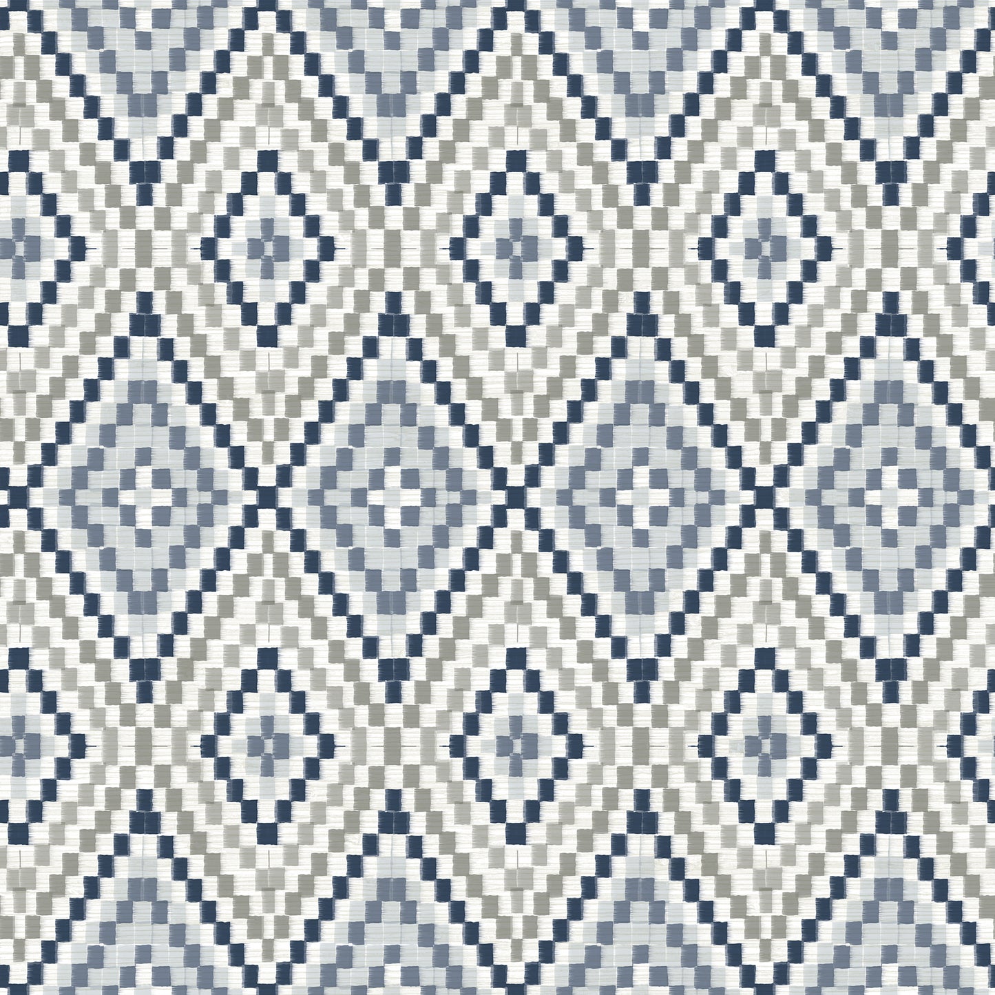 Chesapeake Ganado Navy Geometric Ikat Wallpaper, 20.5-in by 33-ft