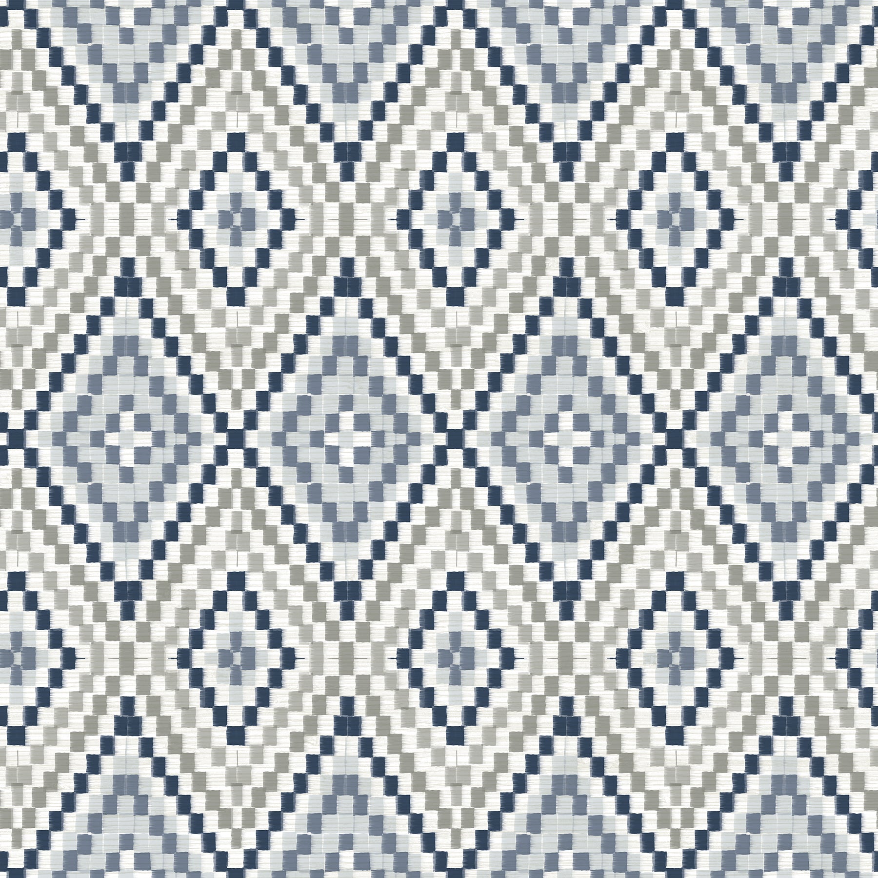 Chesapeake Ganado Navy Geometric Ikat Wallpaper, 20.5-in by 33-ft